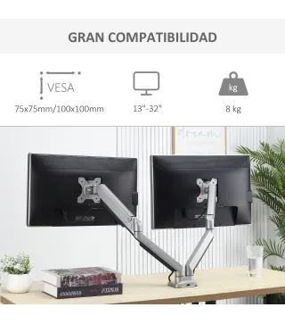 Soporte Monitor Doble