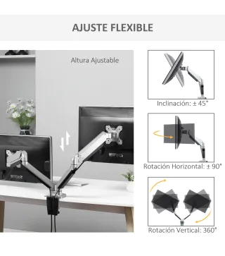 Soporte Monitor Doble