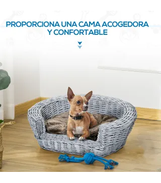 Cama para Perros de Mimbre