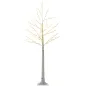 Árbol Sintético con 120 Luces LED IP44 con Brillo Ajustable Decoración para Interiores 20x20x150 cm Blanco
