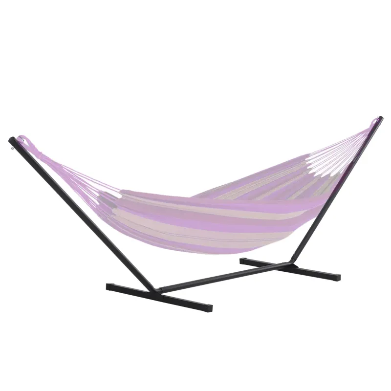 Soporte para Hamaca de Metal Estructura para Hamaca Carga 120 kg para Jardín Terraza Patio 360x92x112 cm Negro