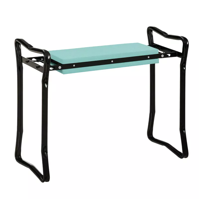 Taburete Reclinatorio de Jardín Portátil y Plegable Banco de Rodillas Asiento de Jardín Kneeler Carga 150kg con Almohadilla de E