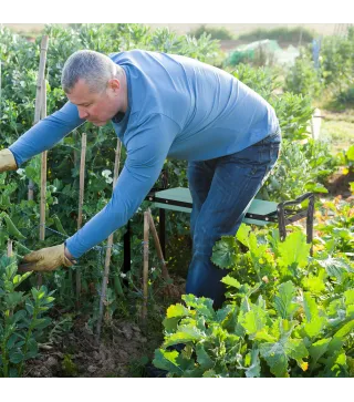 Taburete Reclinatorio de Jardín Portátil y Plegable Banco de Rodillas Asiento de Jardín Kneeler Carga 150kg con Almohadilla de E