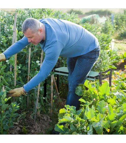 Taburete Reclinatorio de Jardín Portátil y Plegable Banco de Rodillas Asiento de Jardín Kneeler Carga 150kg con Almohadilla de E