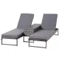 Conjunto 2 Tumbonas y 1 Mesa de Ratán