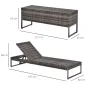 Conjunto 2 Tumbonas y 1 Mesa de Ratán