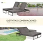 Conjunto 2 Tumbonas y 1 Mesa de Ratán