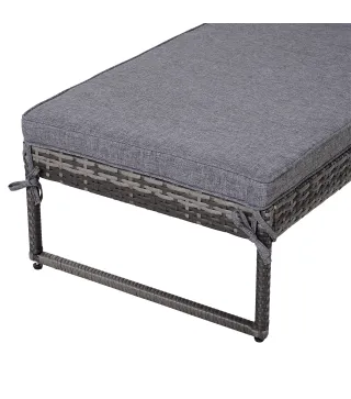 Conjunto 2 Tumbonas y 1 Mesa de Ratán