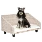 Sofá Cama de Mimbre para Mascotas