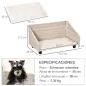 Sofá Cama de Mimbre para Mascotas