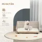 Sofá Cama de Mimbre para Mascotas