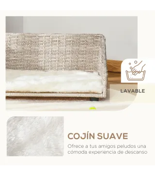 Sofá Cama de Mimbre para Mascotas