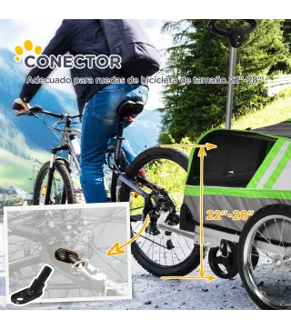 Remolque de Bicicleta para Perros