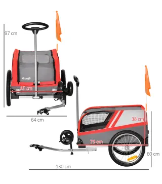 Remolque de Bicicleta para Perros