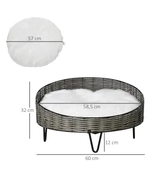 Cama para Perros de Mimbre
