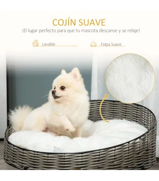 Cama para Perros de Mimbre