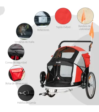 Remolque de Bicicleta para Perros