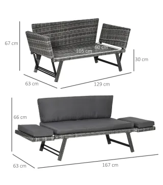 Sofá de Ratán de 2 Plazas