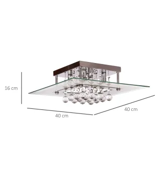 Lámpara de Techo de Cristal