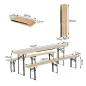 Conjunto de Mesa y 2 Bancos Conjunto de Mesa y 2 Bancos