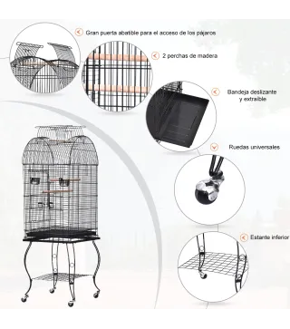 Jaula para Pájaros con Soporte