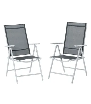 Set de 2 Sillas Plegables de Jardín