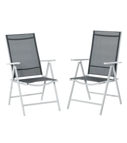Set de 2 Sillas Plegables de Jardín