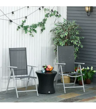 Set de 2 Sillas Plegables de Jardín