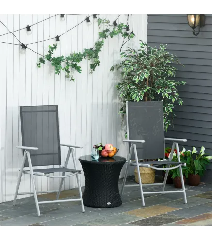 Set de 2 Sillas Plegables de Jardín