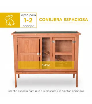 Conejera de Exterior de Madera