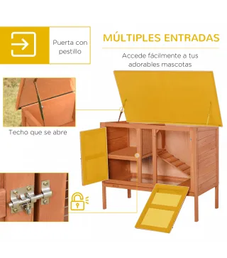 Conejera de Exterior de Madera