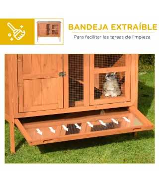 Conejera de Exterior de Madera