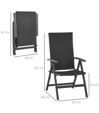 Silla Plegable de Ratán