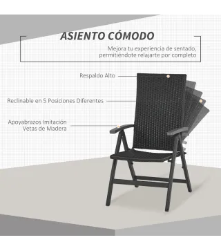 Silla Plegable de Ratán