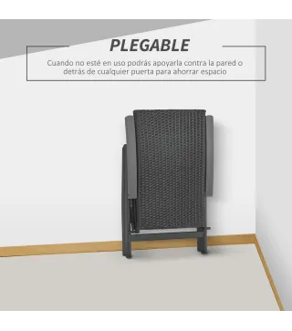 Silla Plegable de Ratán