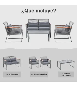 Set de Muebles de Ratán