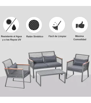 Set de Muebles de Ratán
