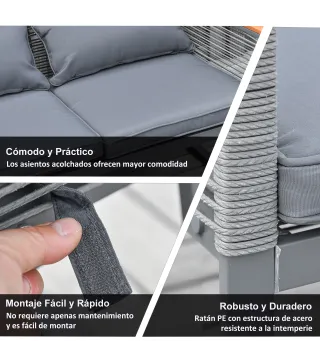 Set de Muebles de Ratán