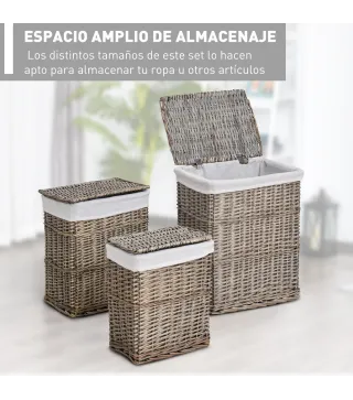 Set de 3 Cesto para Ropa Sucia