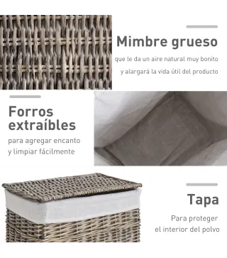 Set de 3 Cesto para Ropa Sucia