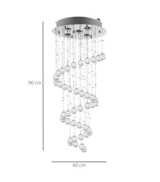 Lámpara de Techo de Cristal