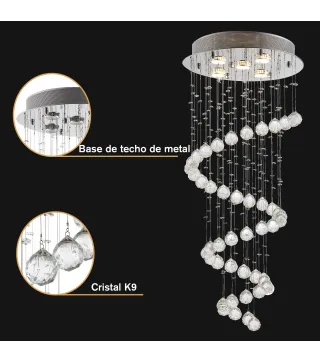 Lámpara de Techo de Cristal