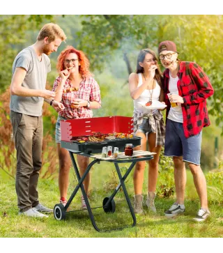 Barbacoa Plegable con Ruedas