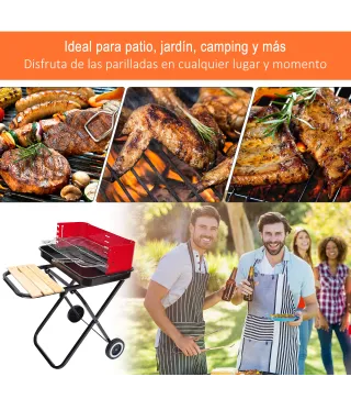 Barbacoa Plegable con Ruedas