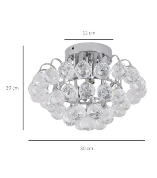 Lámpara de Techo de Cristal