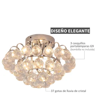 Lámpara de Techo de Cristal