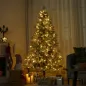 Árbol de Navidad Artificial 180 cm con 300 Luces LED Blancas Cálidas con 577 Ramas Apertura Automática Base Plegable