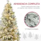 Árbol de Navidad Artificial 180 cm con 300 Luces LED Blancas Cálidas con 577 Ramas Apertura Automática Base Plegable