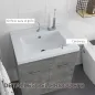 Mueble de Baño con Lavabo Cerámico Armario Bajo de Lavabo de Pared con 2 Puertas Estante Ajustable 60x45,5x60 cm Gris