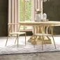 Pack de 2 Sillas de Comedor Moderno con Asiento de Cuerda de Papel Sillas de Cocina Apilables 51x51x71 cm Roble y Crema